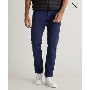 NWT Quince Men's Protech Golf Pant Wavecrest Blue 34x30 Moisture Wick UPF 50